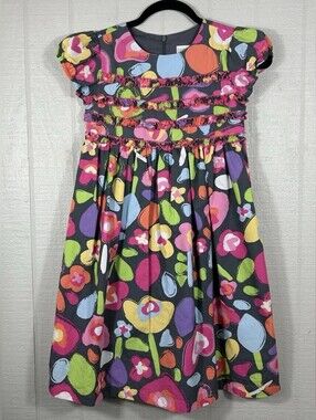 Kids Floral Ruffle Dress - Multicolor